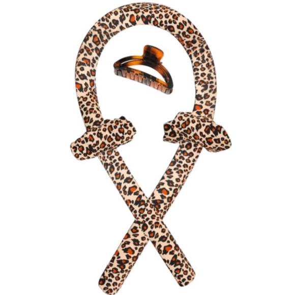 Heatless Hair Curler Wrap Leopard Print TikTok Famous - Picture 3 of 9